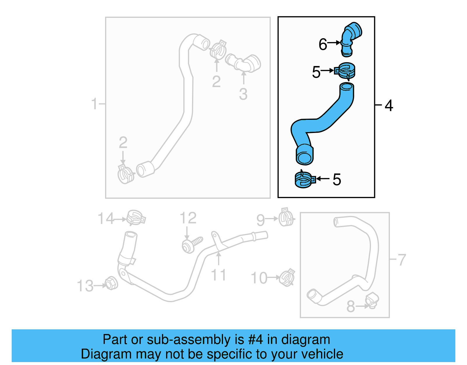 Outlet Hose 1K0-122-073-GF - View 8