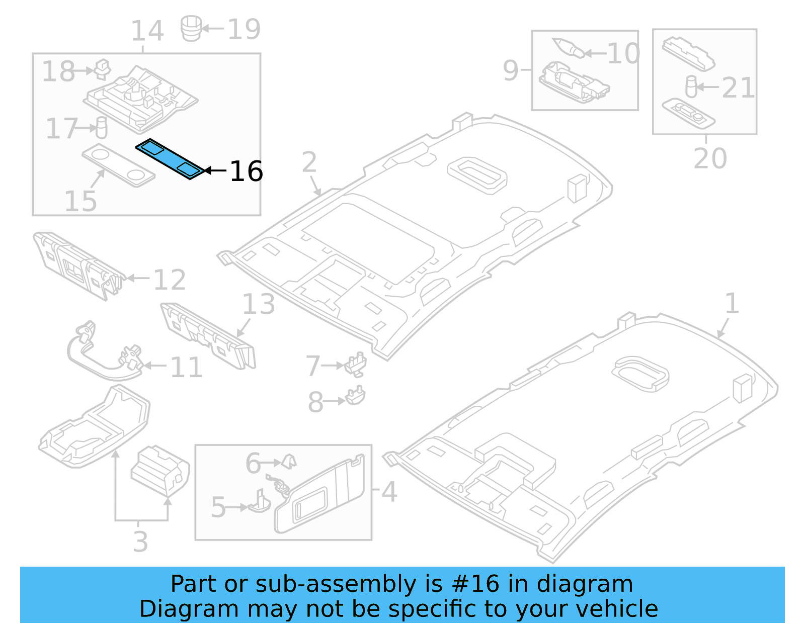 Lamp Bezel 1K0-947-133-D-ZA2 - View 3