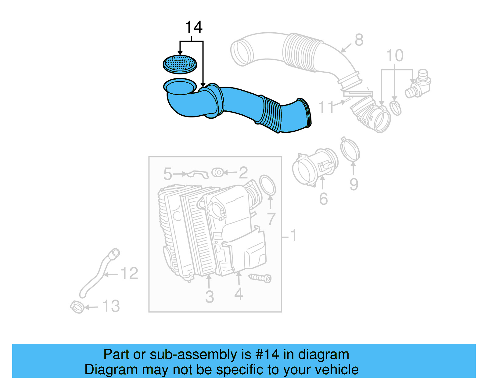 Intake Pipe 7L6-129-609-E - View 3