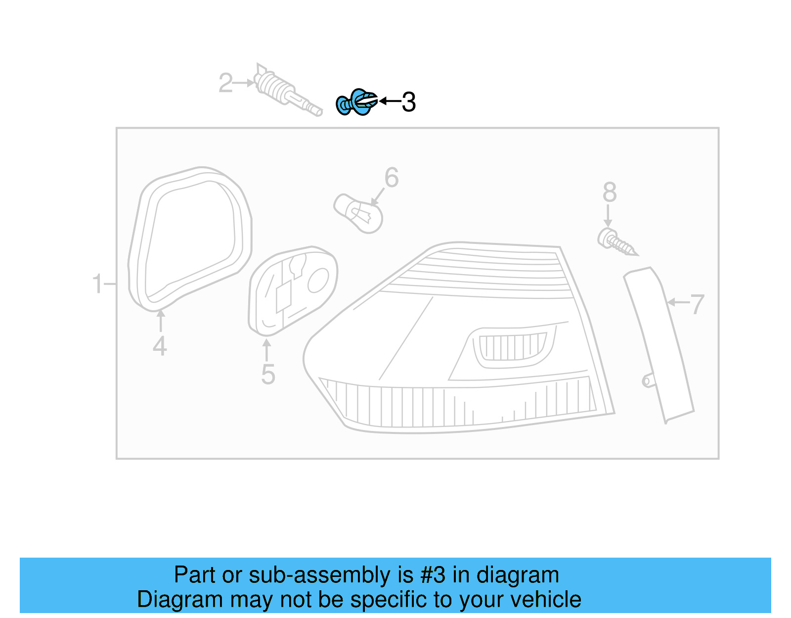 Tail Lamp Assembly Clip 3C8-945-246 - View 25