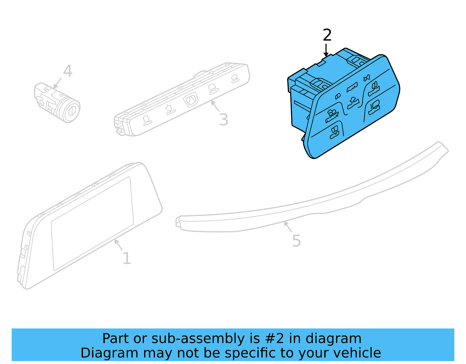 Headlamp Switch 10A-941-193-AA-WVQ - View 2