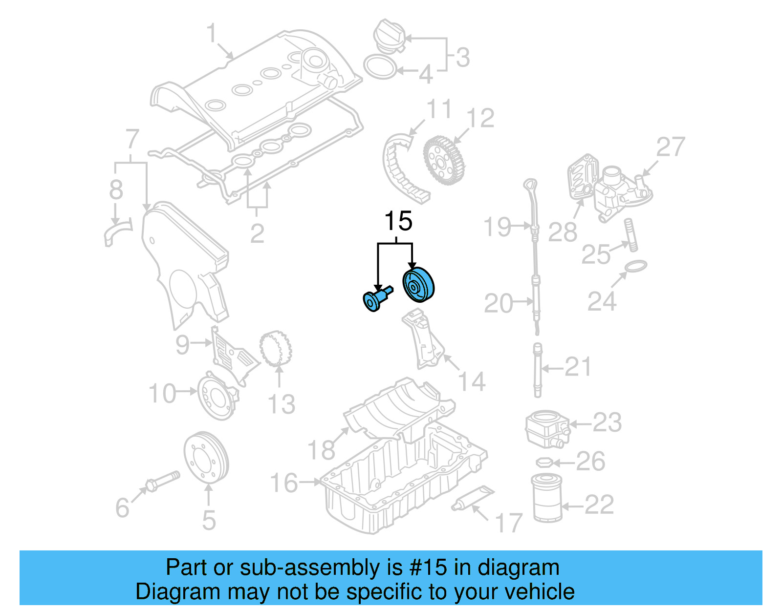 Engine Timing Belt Tensioner Pulley 06B-109-243-F - View 7