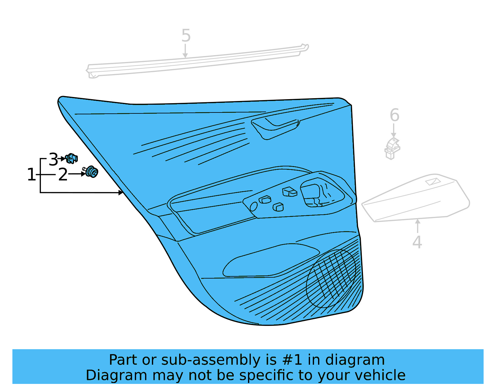 Door Trim Panel 11A-867-209-B-EOT - View 3