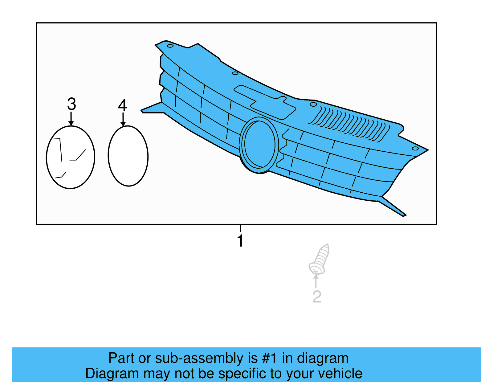 Upper Grille 1Q0-853-651-AP-041 - View 3