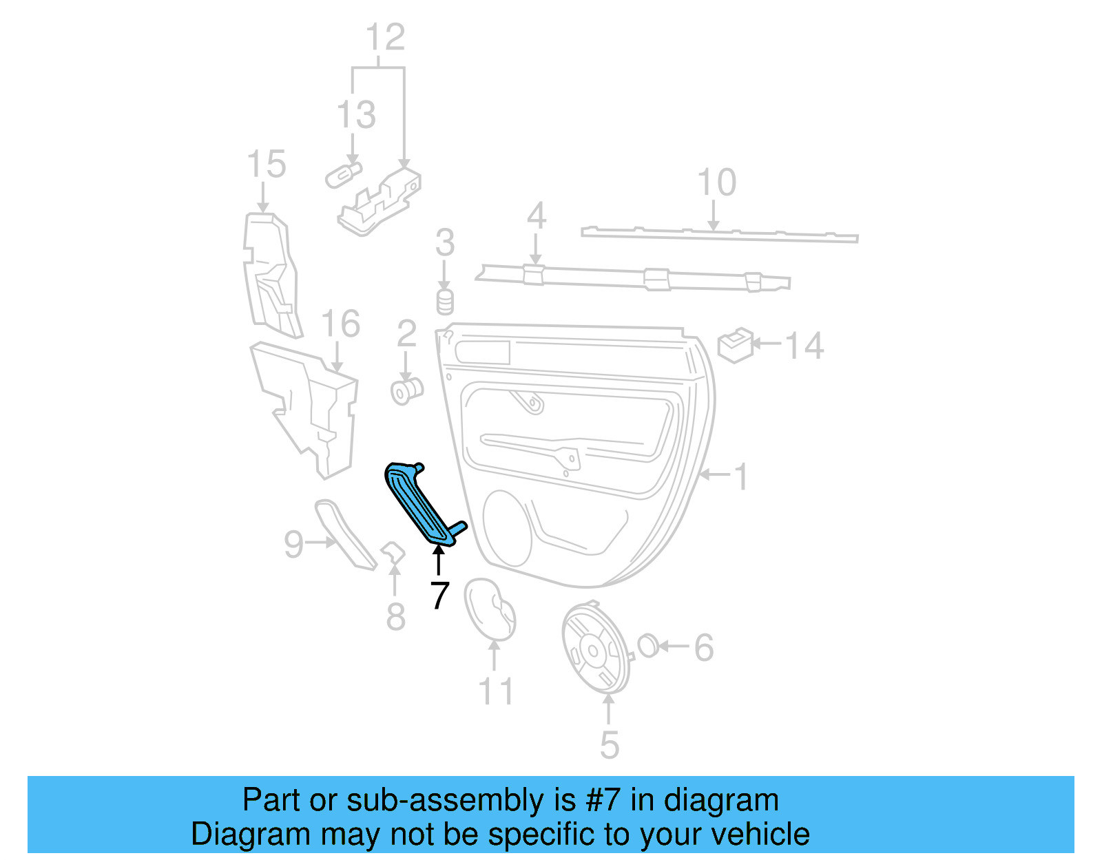 Pull Handle 3B4-867-179-A-75R - View 6
