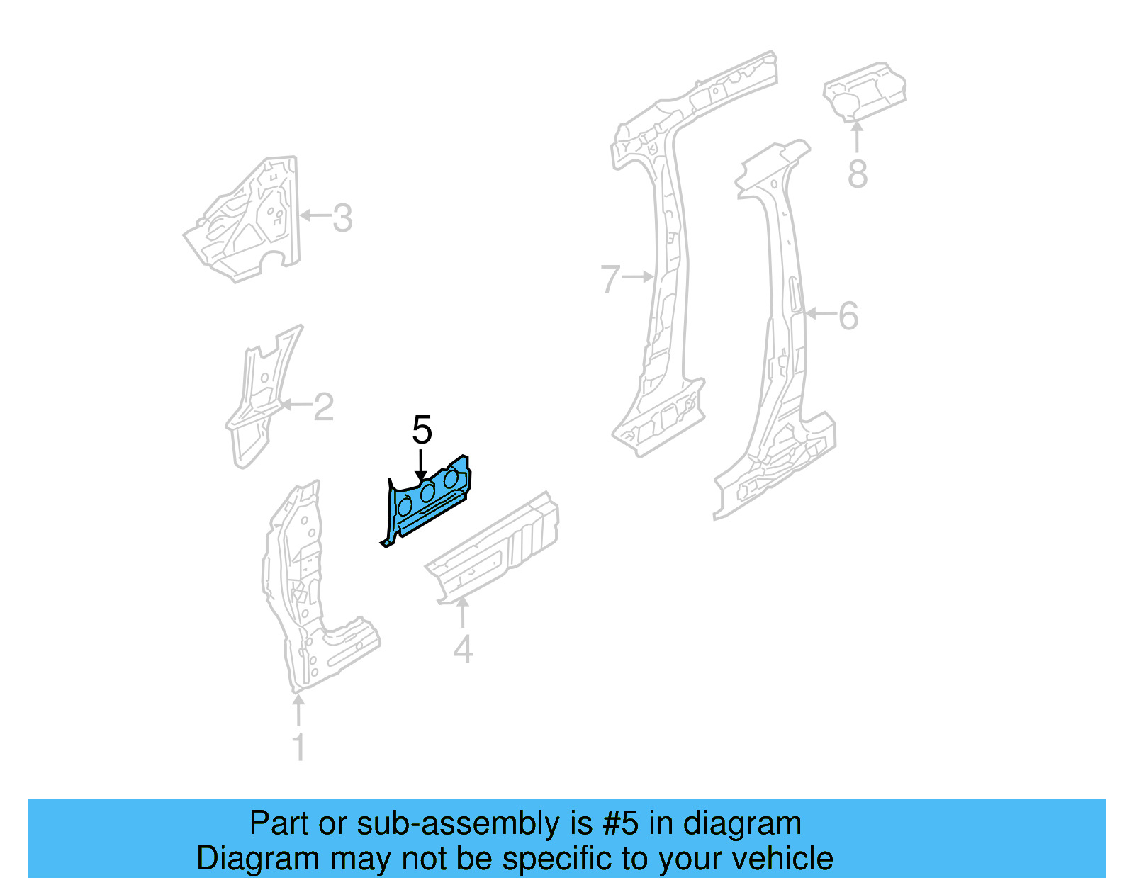 Rocker Reinforced 1K6-810-717-A - View 5
