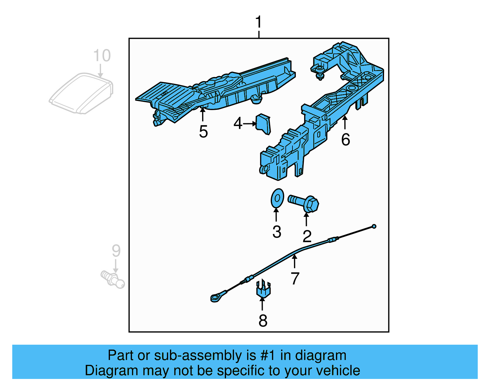 Hinge Cover 1Y0-868-851-E - View 3