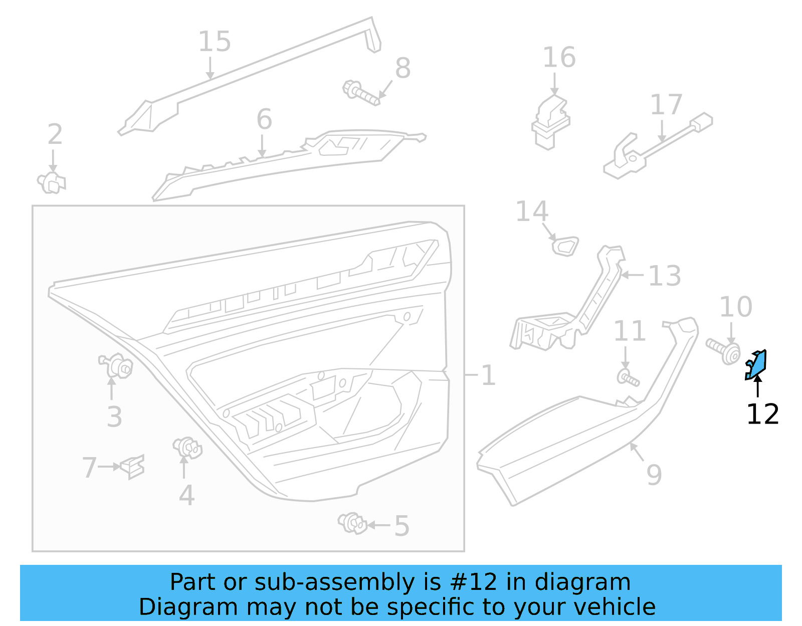 Armrest Lower Cover 3G0-868-443-82V - View 7