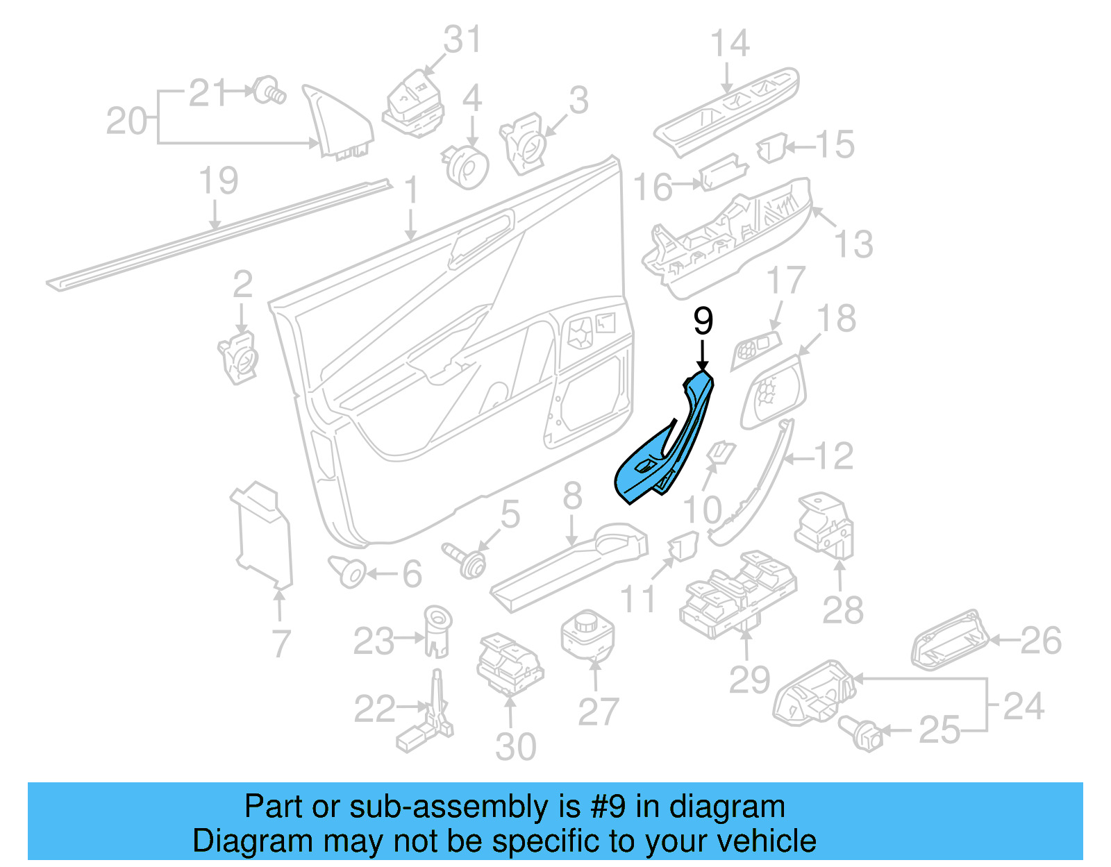 Pull Handle 3C1-867-180-B-1QB - View 5