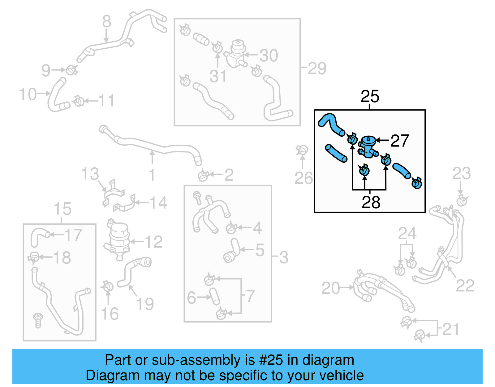 Coolant Hose 7P0-122-073-B - View 12