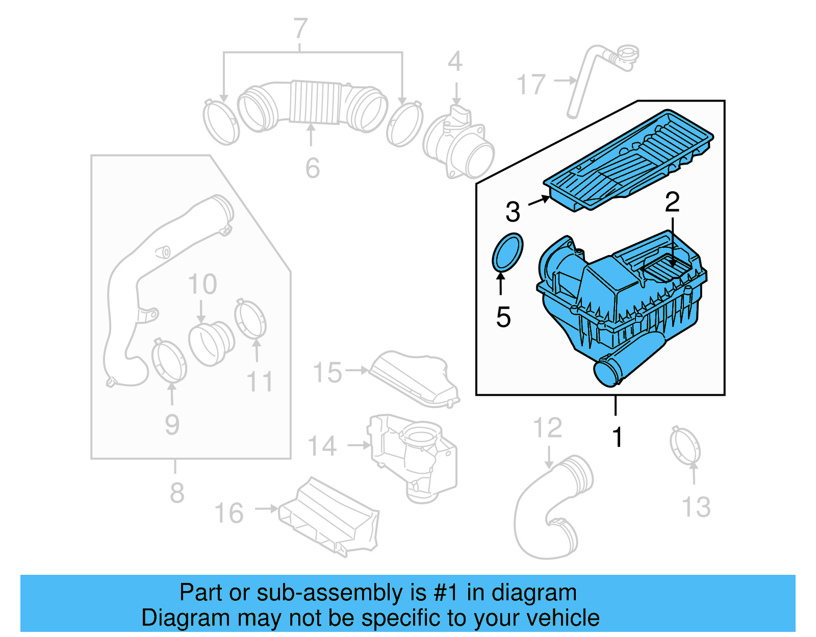 Air Cleaner Assembly 3C0-129-607-BD - View 9