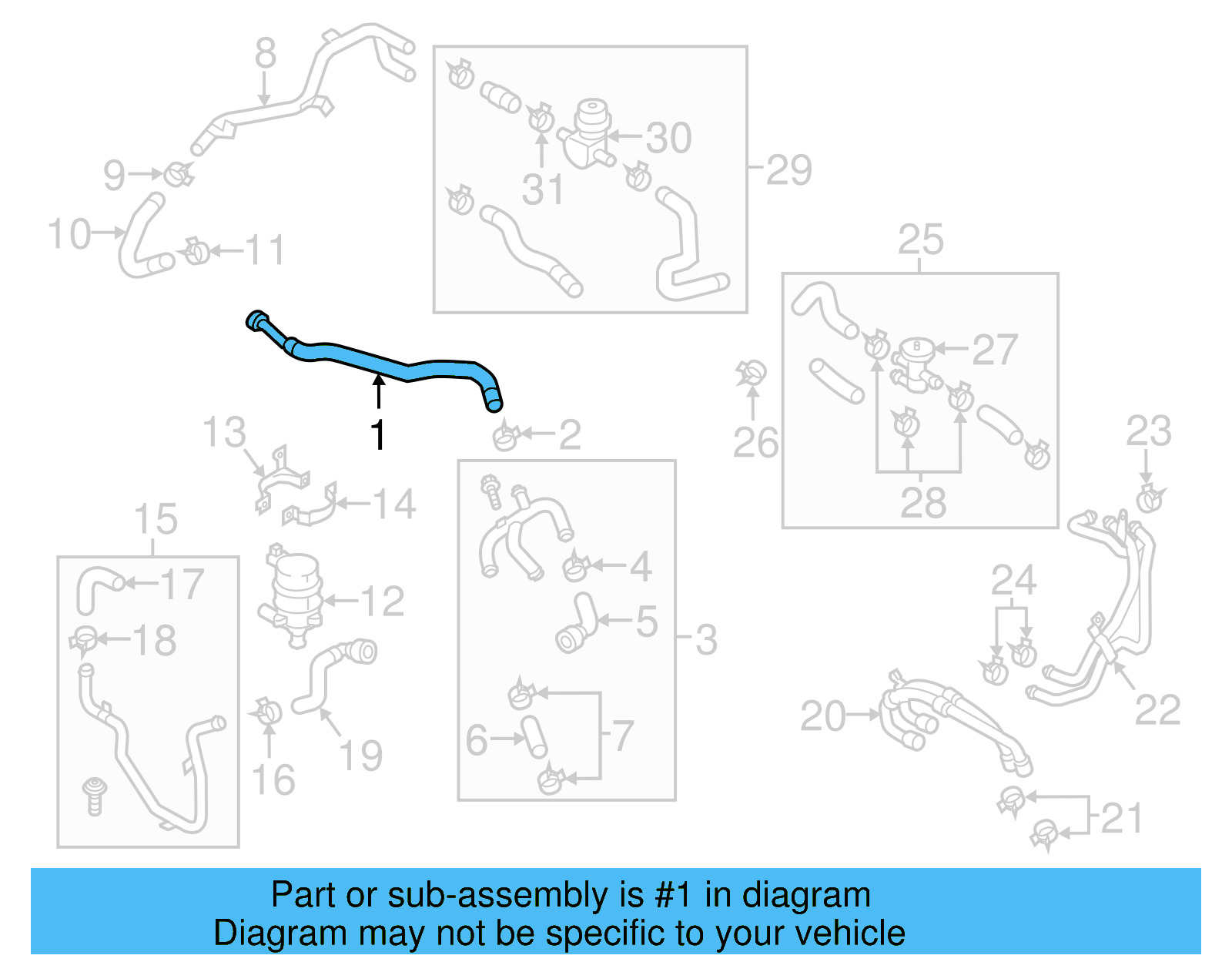 Reservoir Hose 7P0-122-109-C - View 12