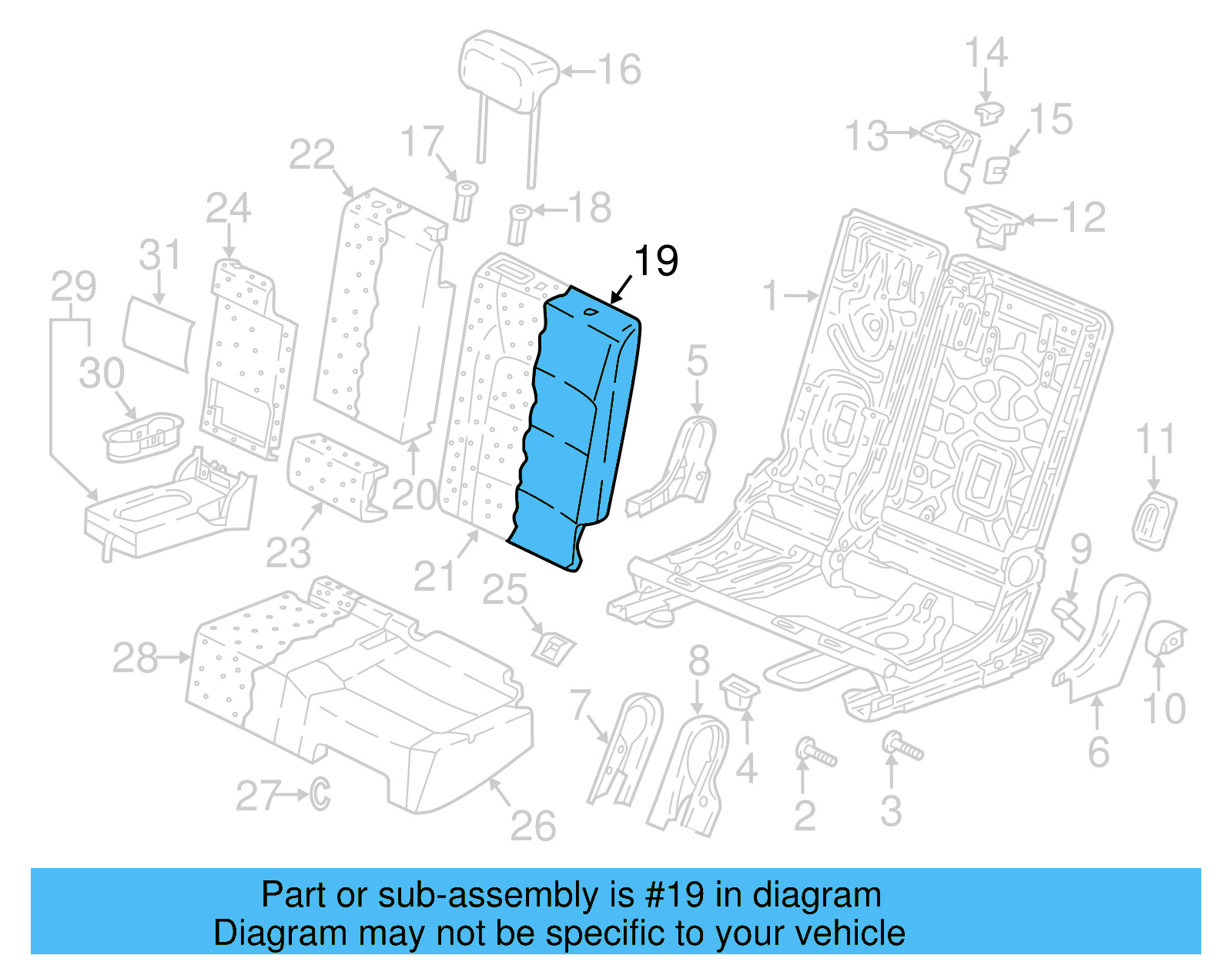 Seat Back Cover 5NN-885-805-AP-YNA - View 9