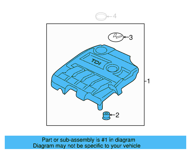 Engine Cover 03L-103-925-AM - View 4