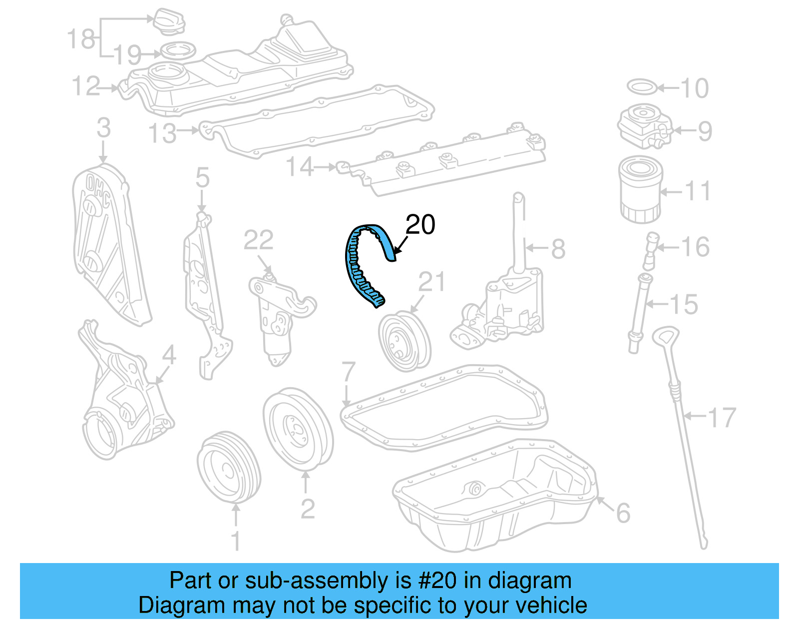Timing Belt 037-109-119-C - View 2