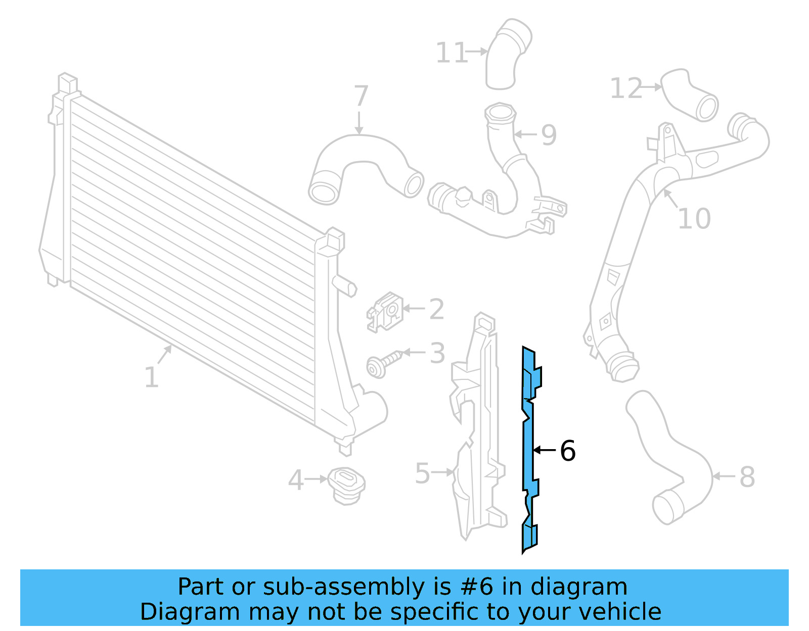 Side Air Baffle Seal Strip 5G0-121-331-J - View 2