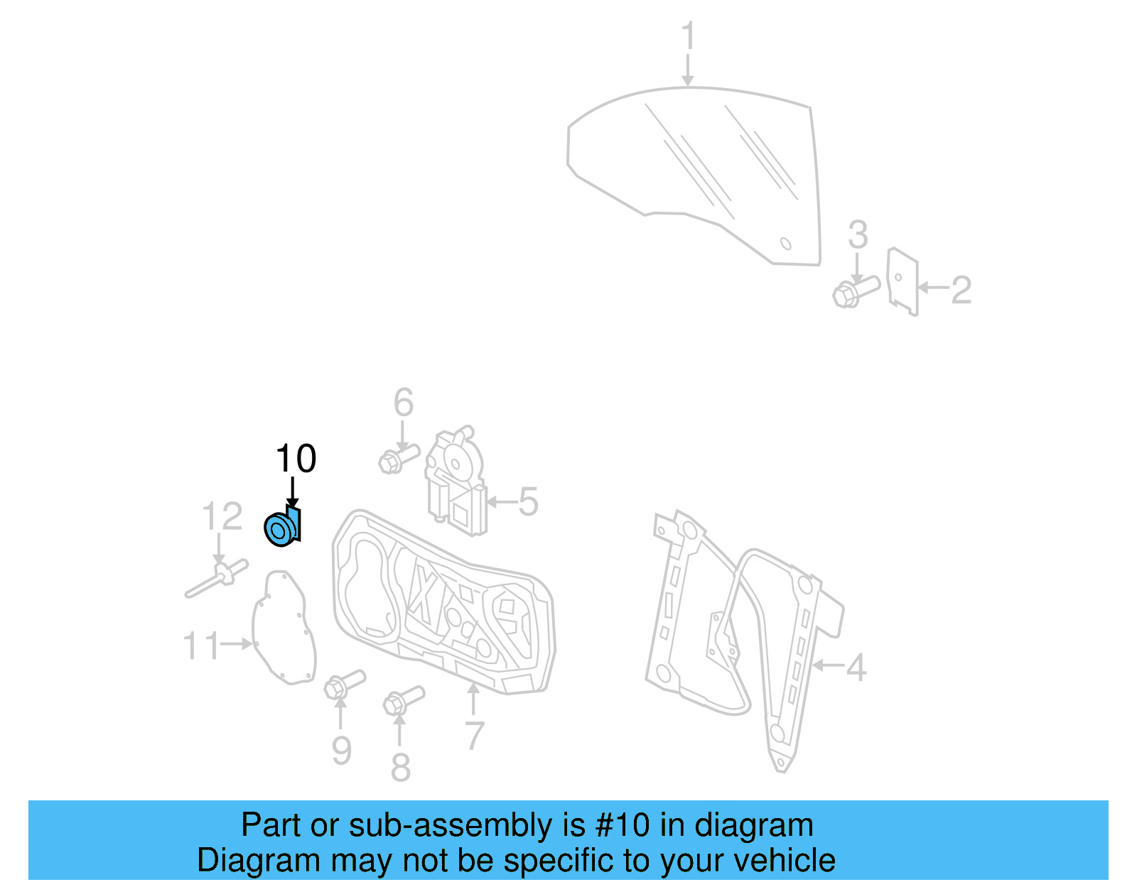 Inner Housing Clip 3C8-837-485 - View 6