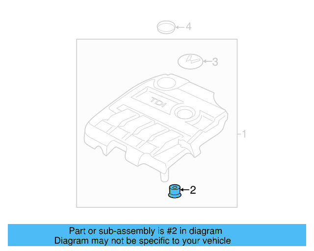 Engine Cover Grommet 07C-103-226 - View 2
