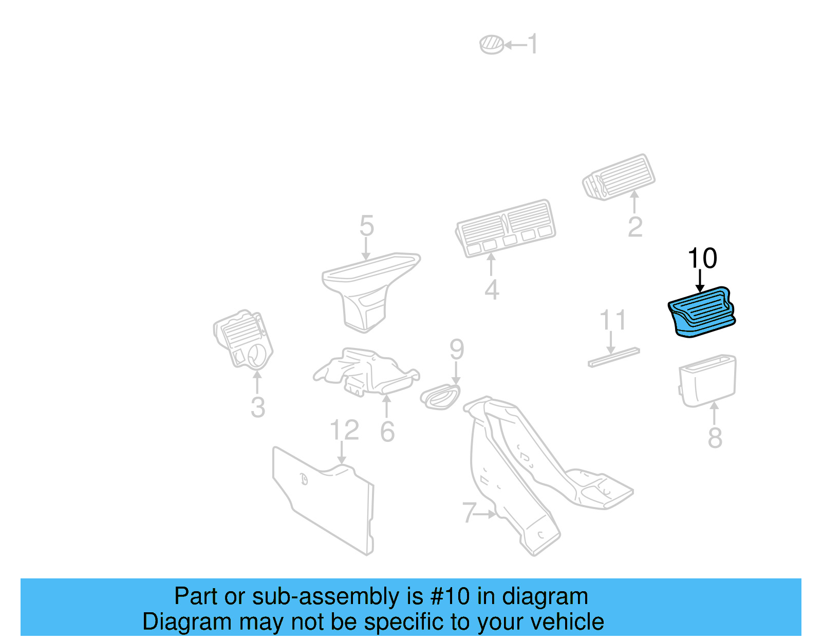 Air Outlet 1J1-819-241-D - View 10