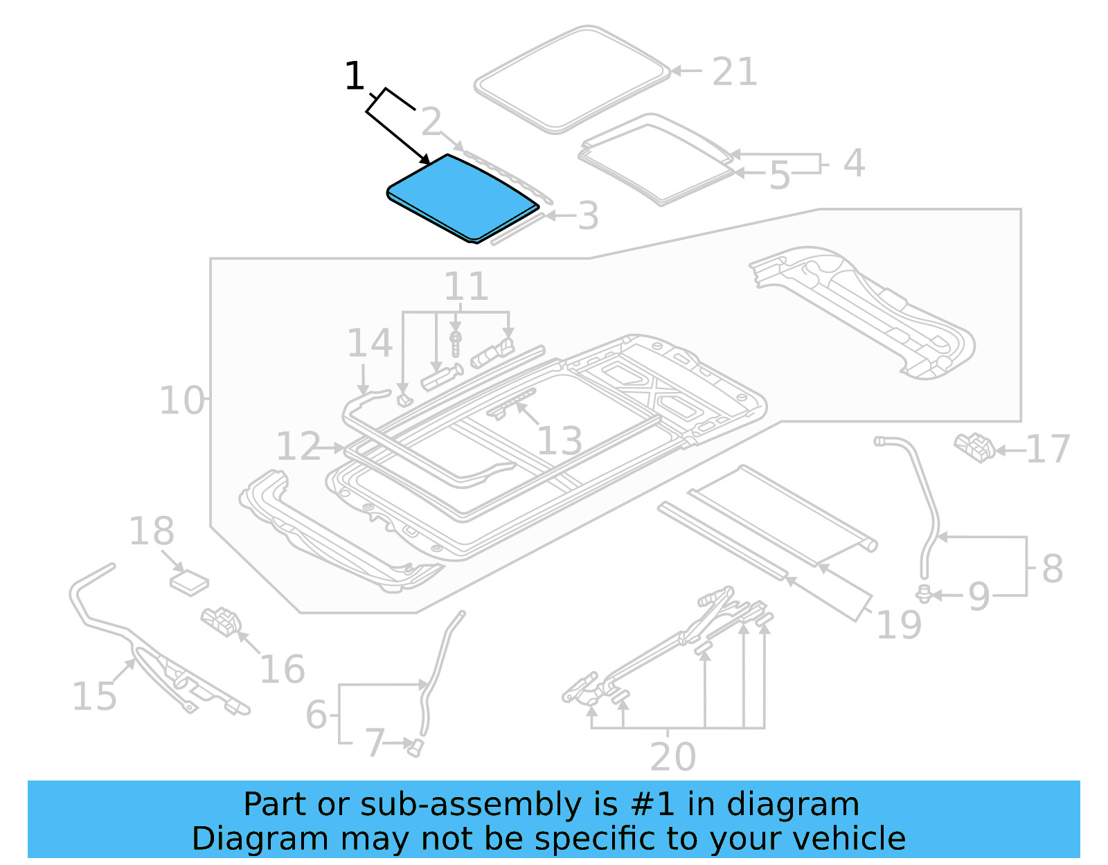 Front Glass 2GJ-877-055-A - View 3