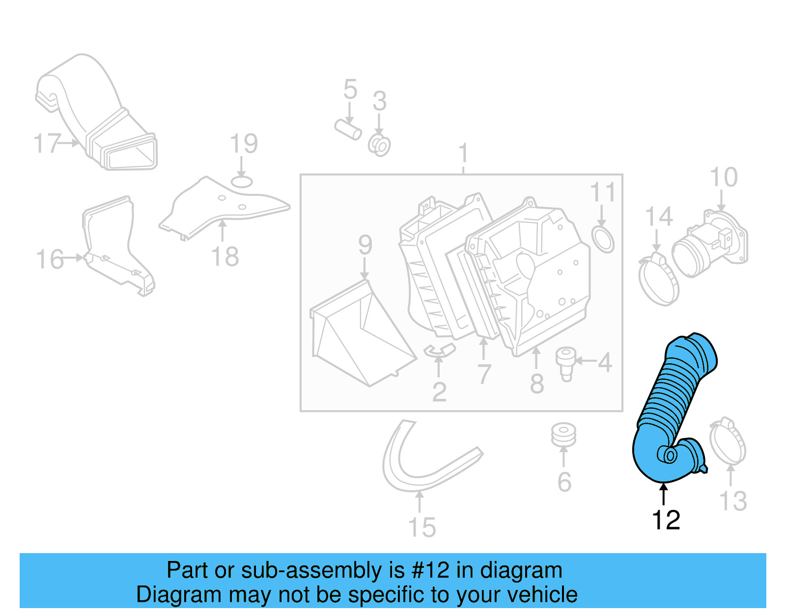 Intake Hose 3B0-129-615-M - View 4