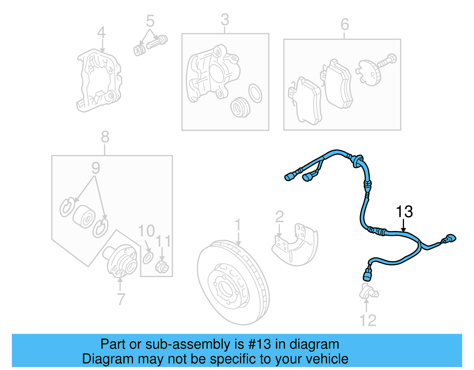 ABS Wheel Speed Sensor Wiring Harness 1H0-927-903-G - View 3