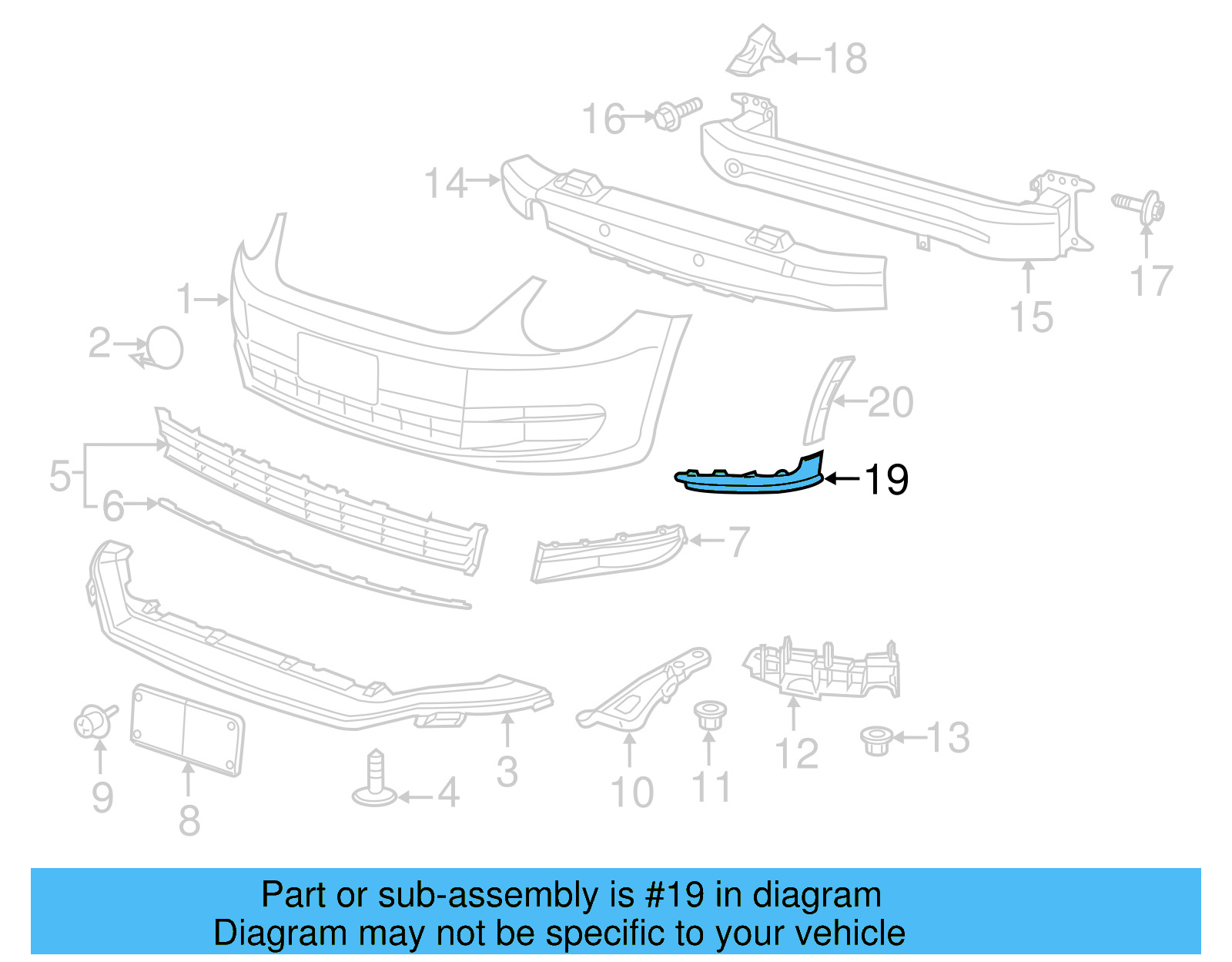 Lower Molding 5C5-853-895-A-041 - View 3