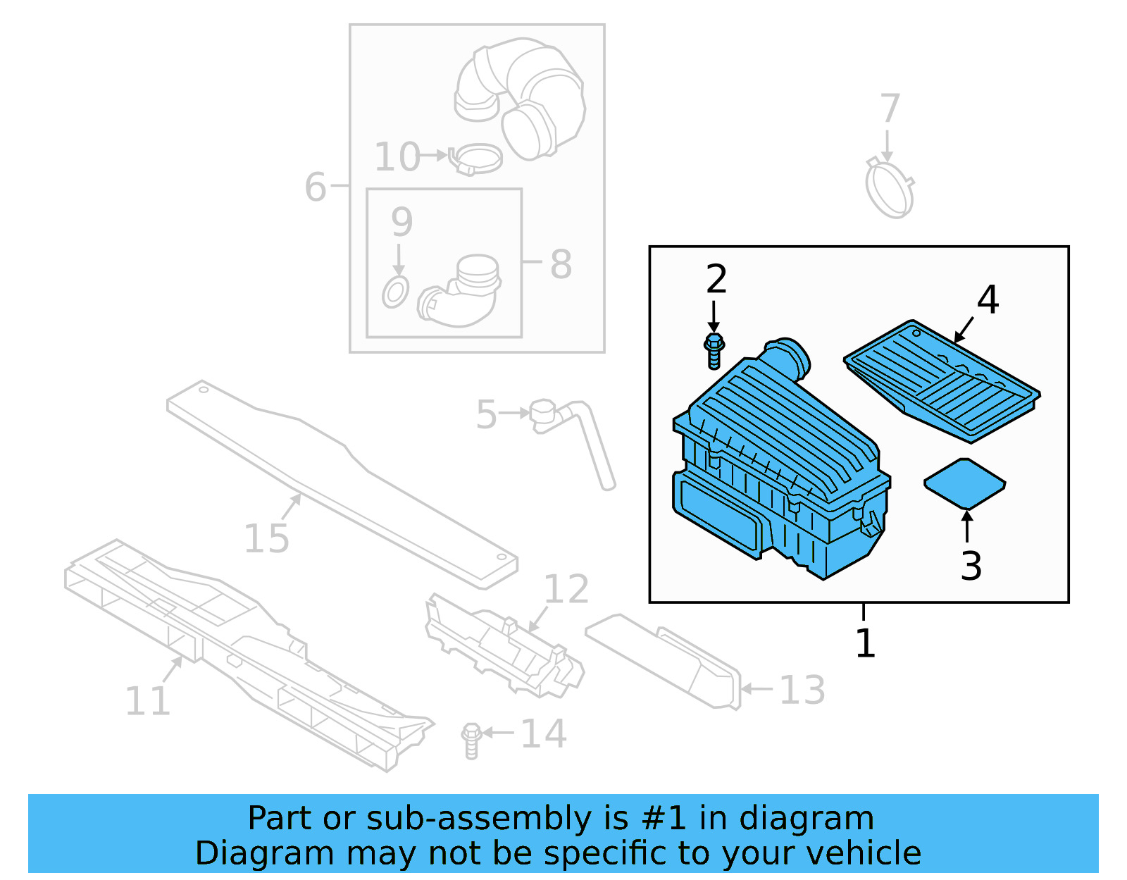 Air Cleaner Assembly 5Q0-129-607-AD - View 3