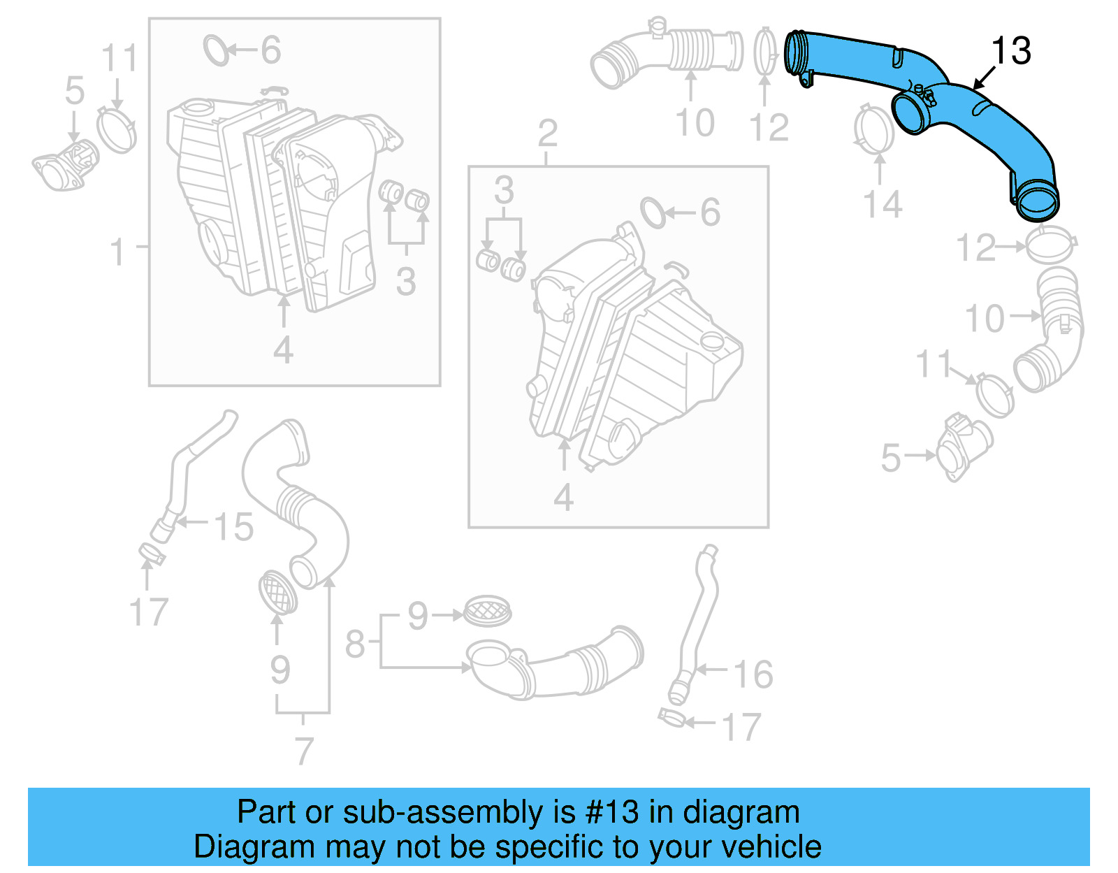 Intake Duct 7L6-129-627-G - View 6