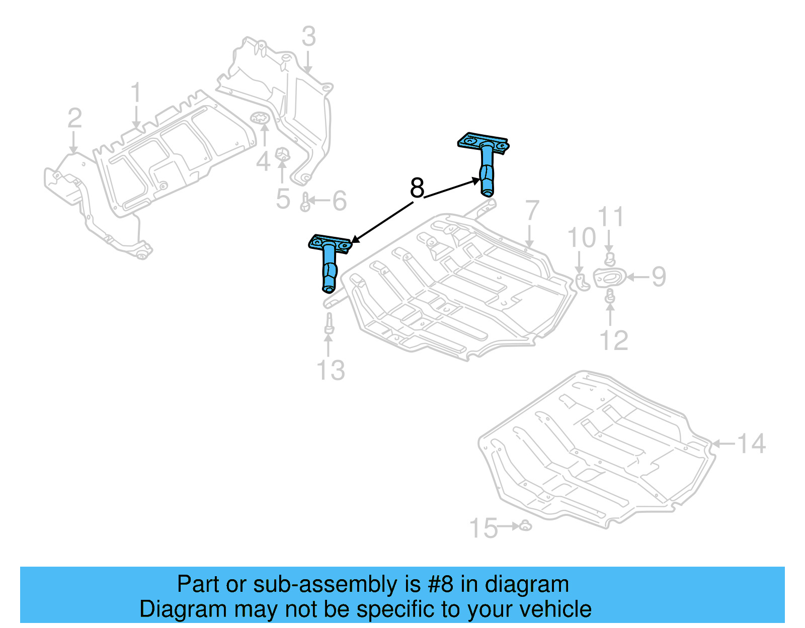 Skid Plate Front Bracket 1J0-018-885-A