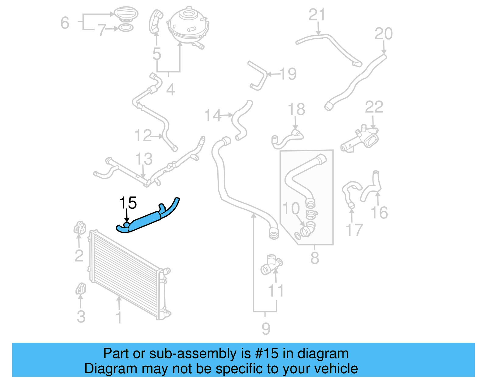 Hose 1C0-121-086-L - View 7