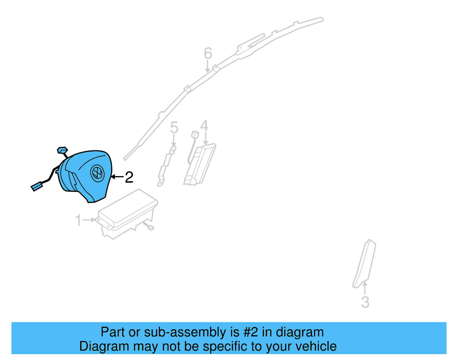 Driver Air Bag 3C8-880-201-S-81U - View 9