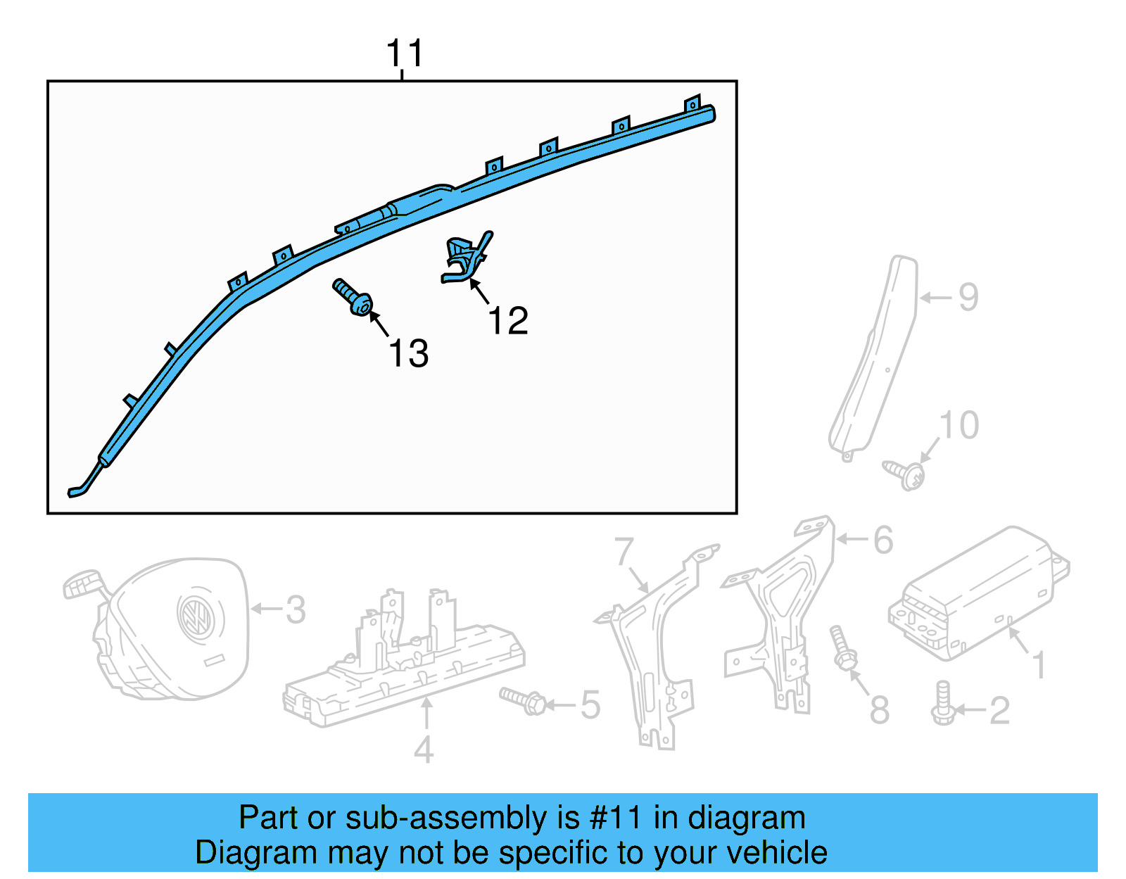 Head Air Bag 5NN-880-741-G - View 2