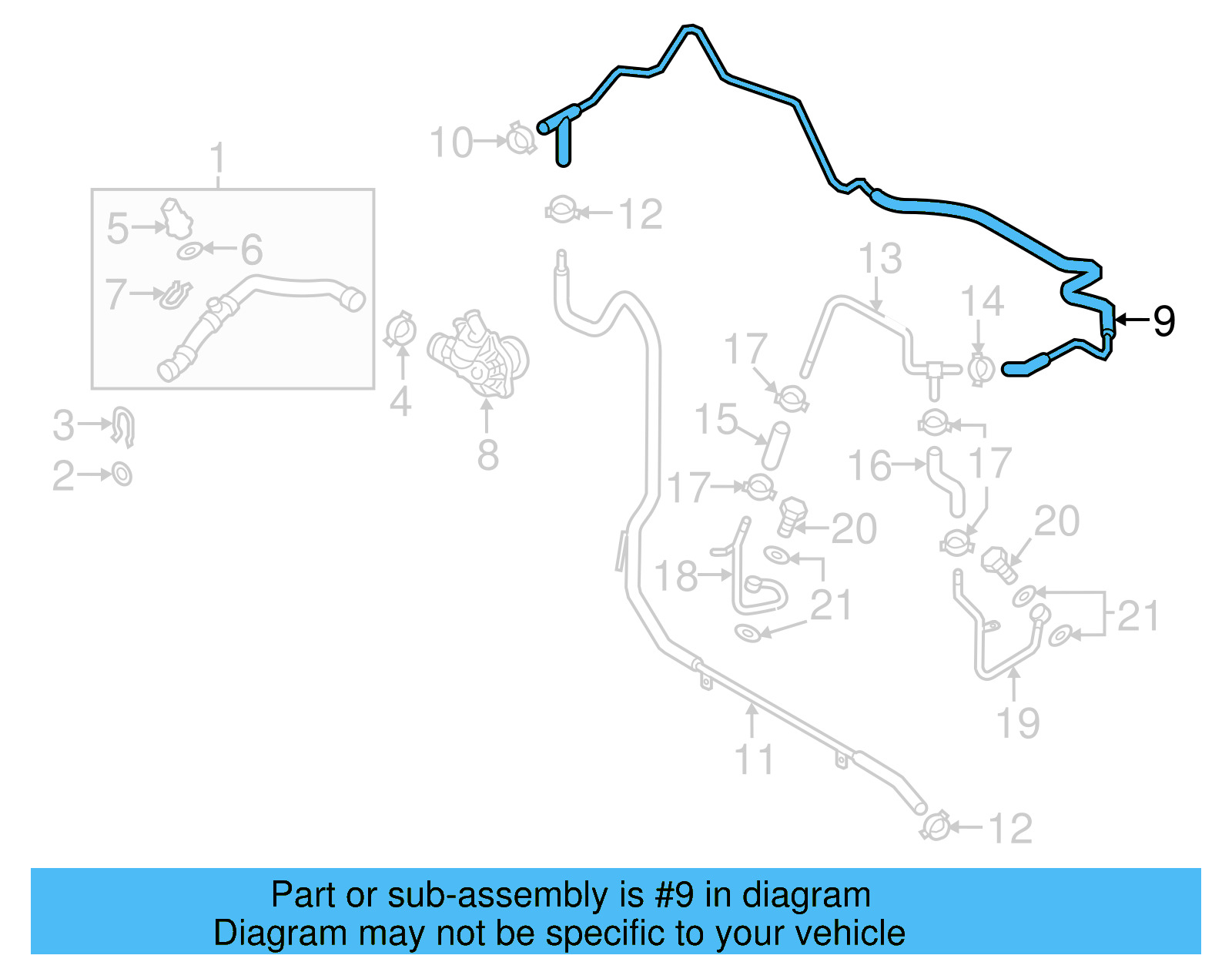 Reservoir Hose 7P6-122-447-AF - View 2