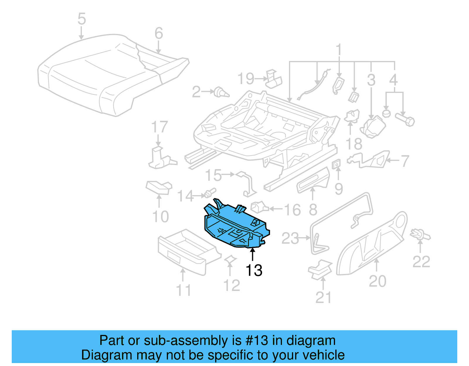 Seat Frame 1K0-882-600-B-9B9 - View 32