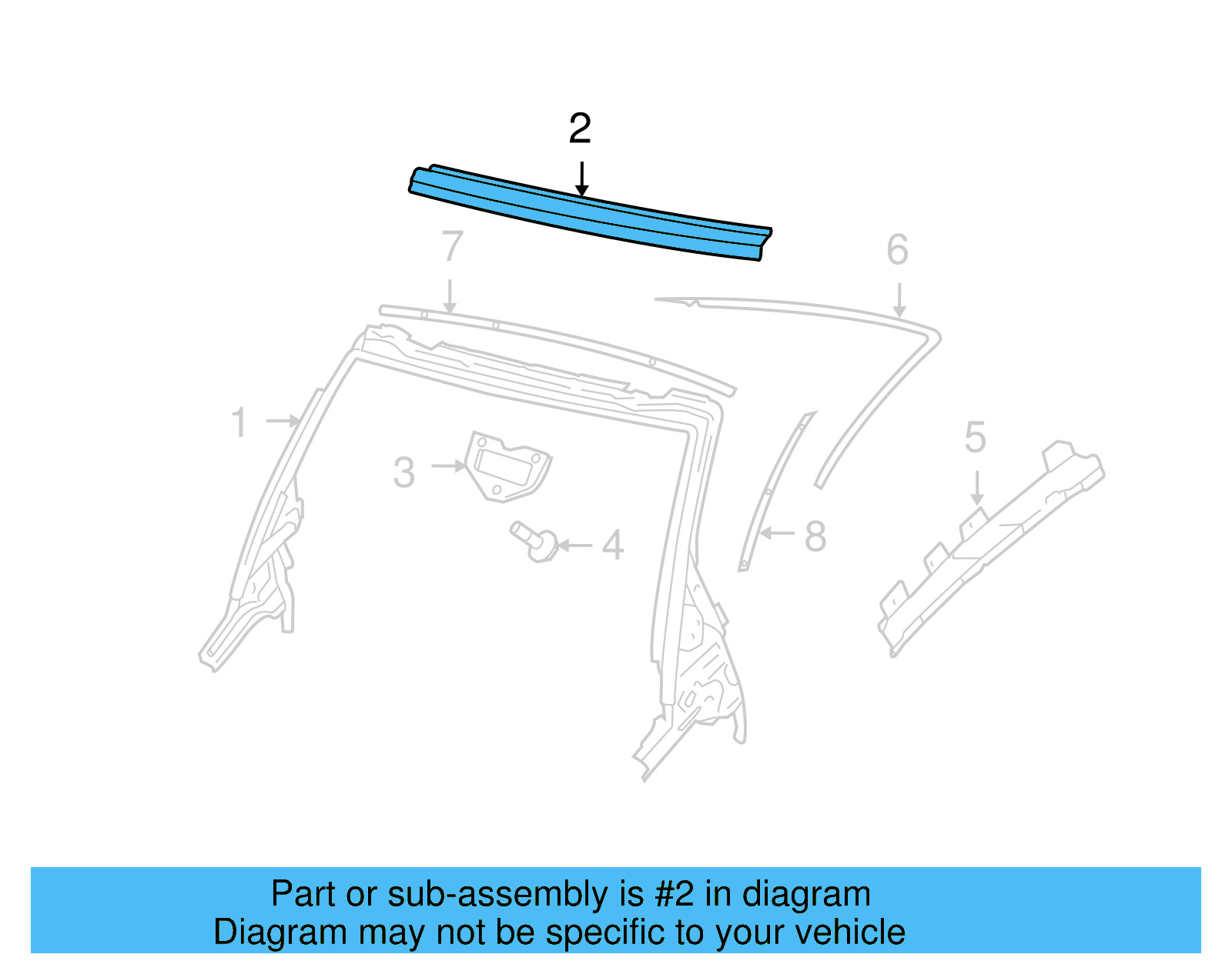 Windshield Header 1Y0-817-123 - View 5