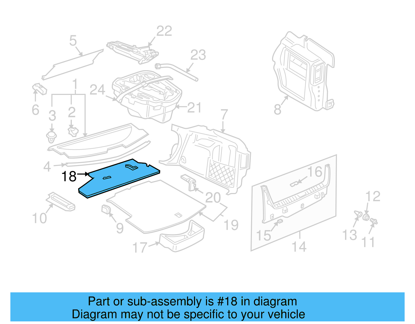 Trunk Lining 1J5-863-946-C-8JS - View 4