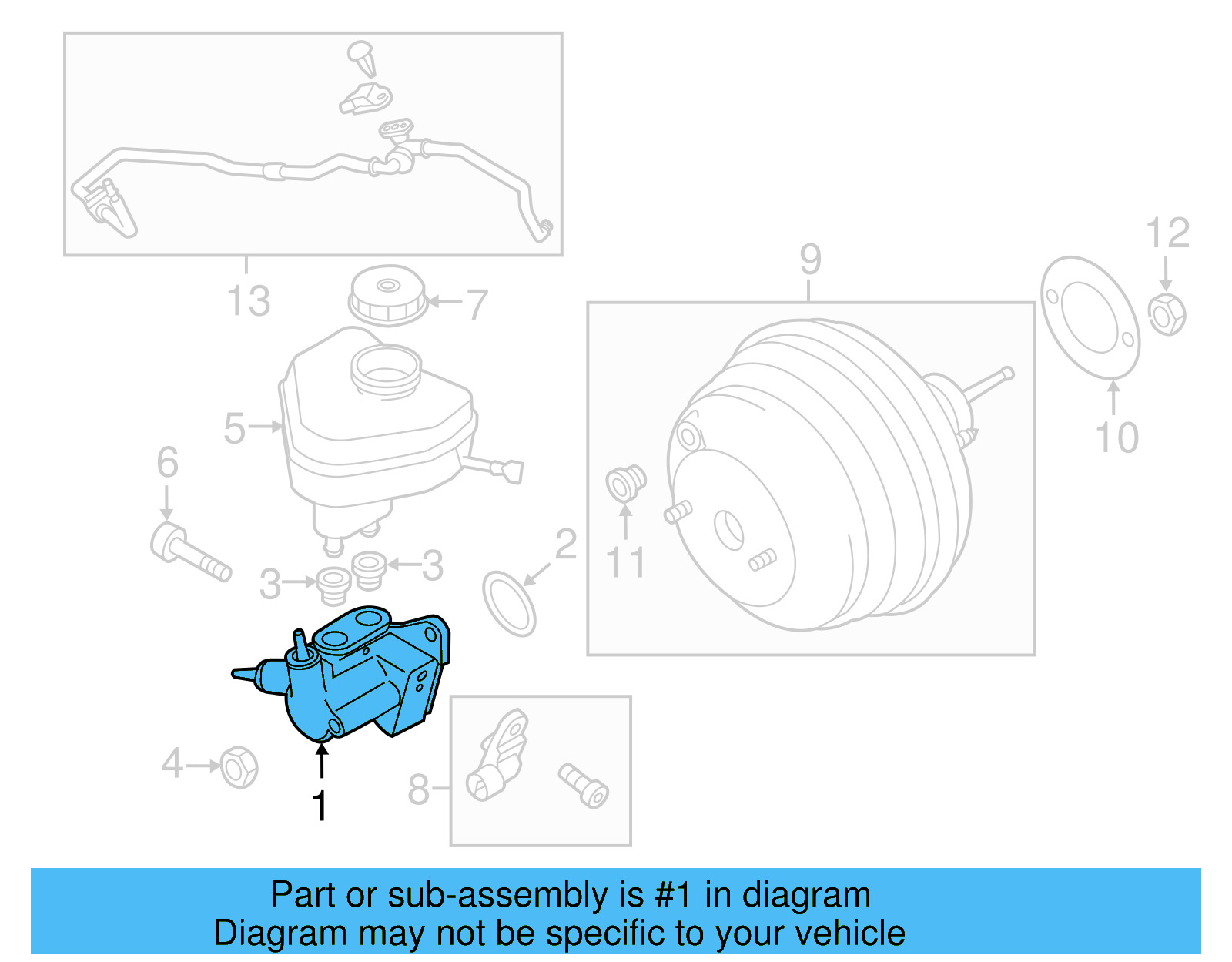Master Cylinder 7P0-611-019-G - View 9