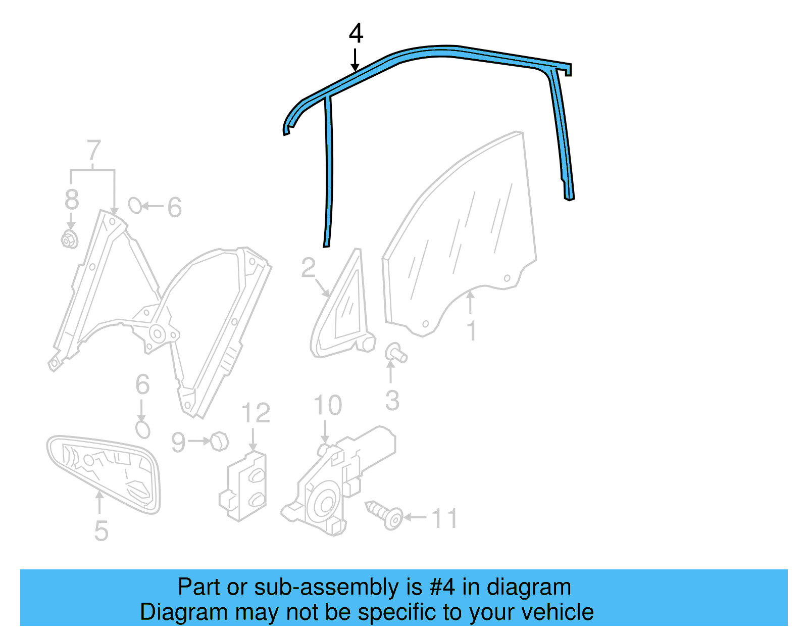 Window Guide 5NN-837-432-E-VNH - View 2