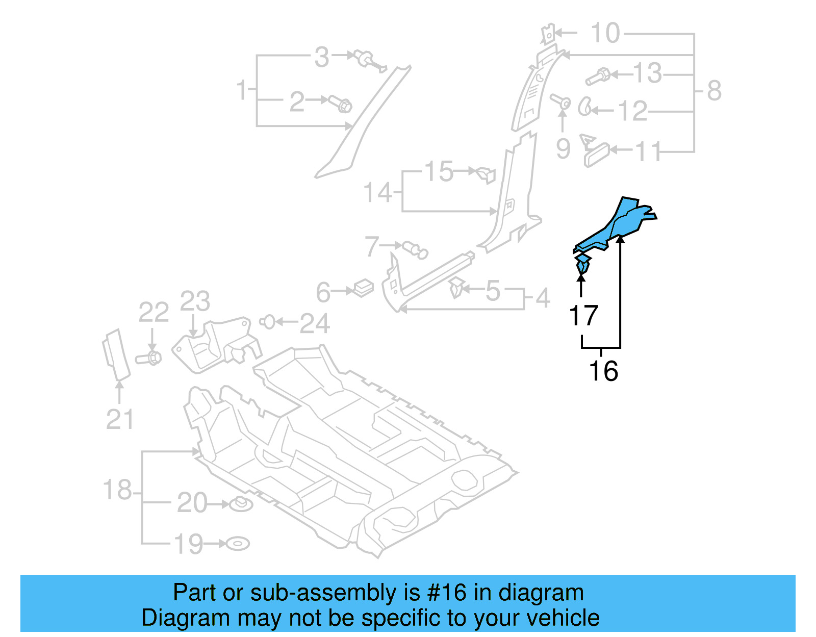 Rear Trim 5N0-868-270-95T - View 2