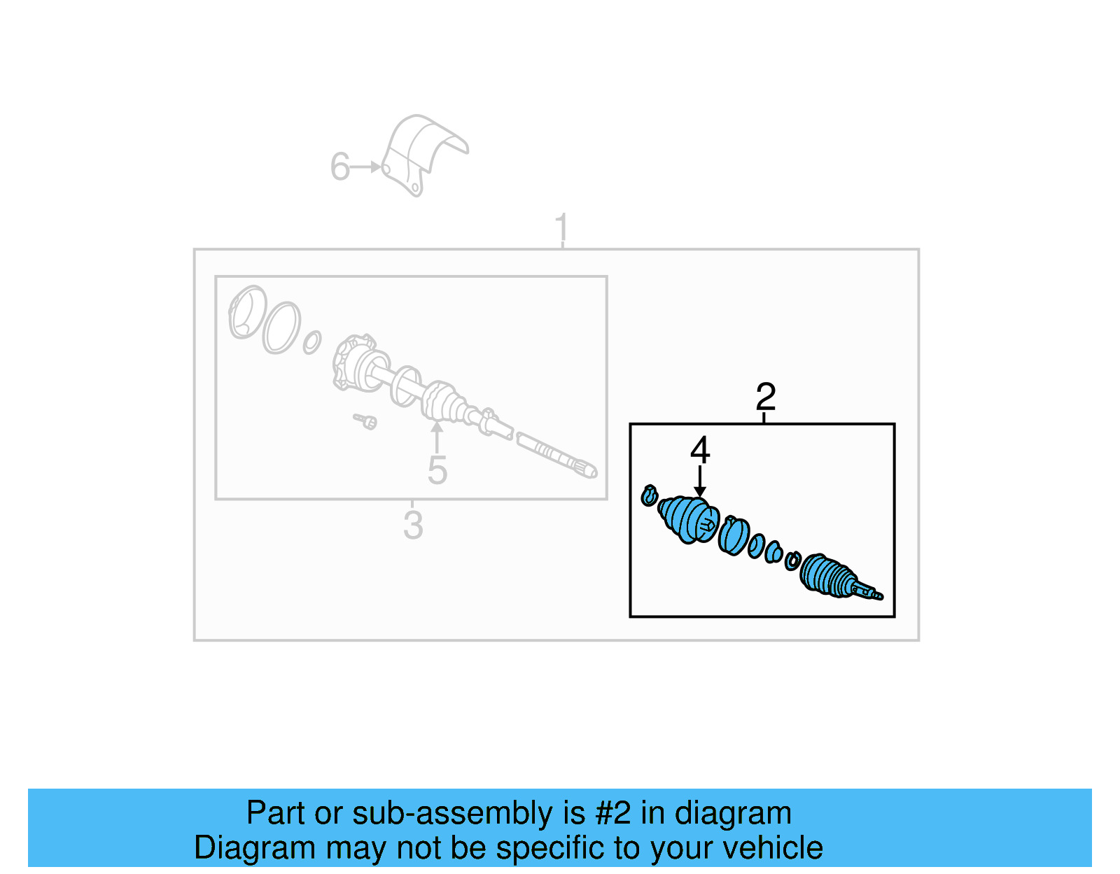 Outer Joint Assembly 1KM-498-099-A - View 2