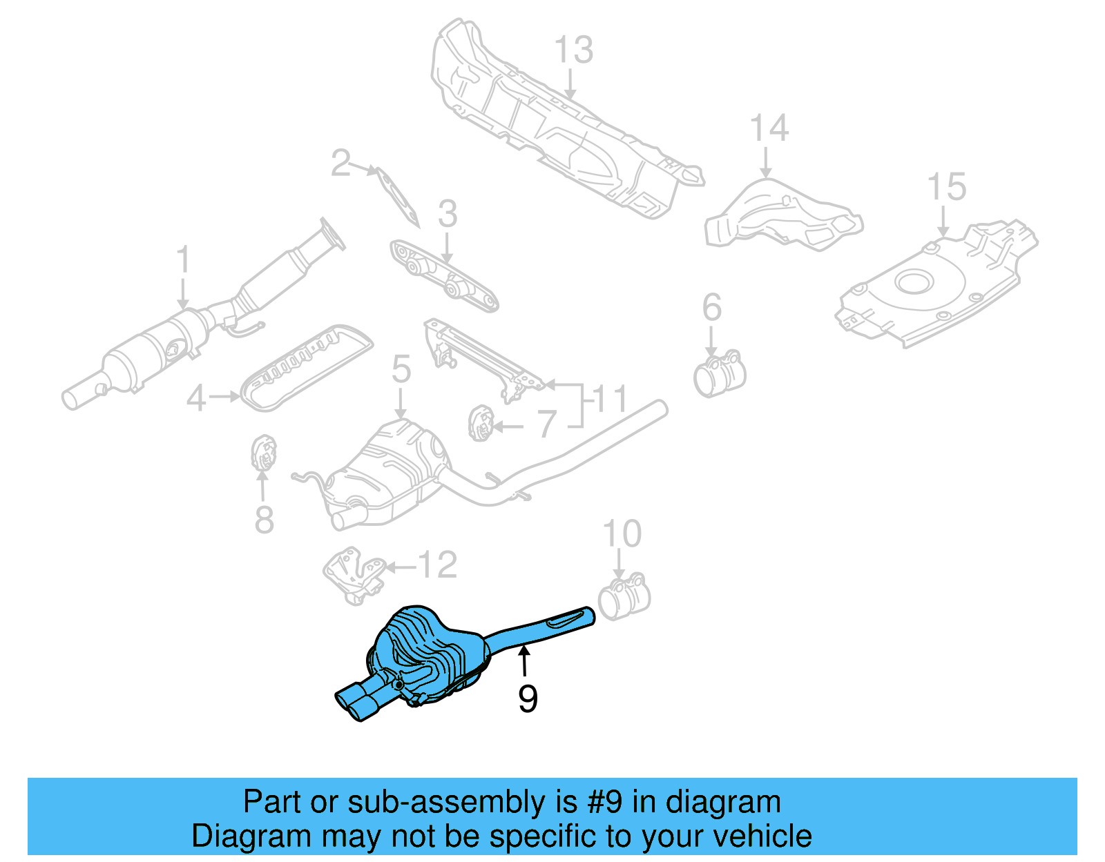 Resonator & Pipe 1K6-253-609-BN - View 7