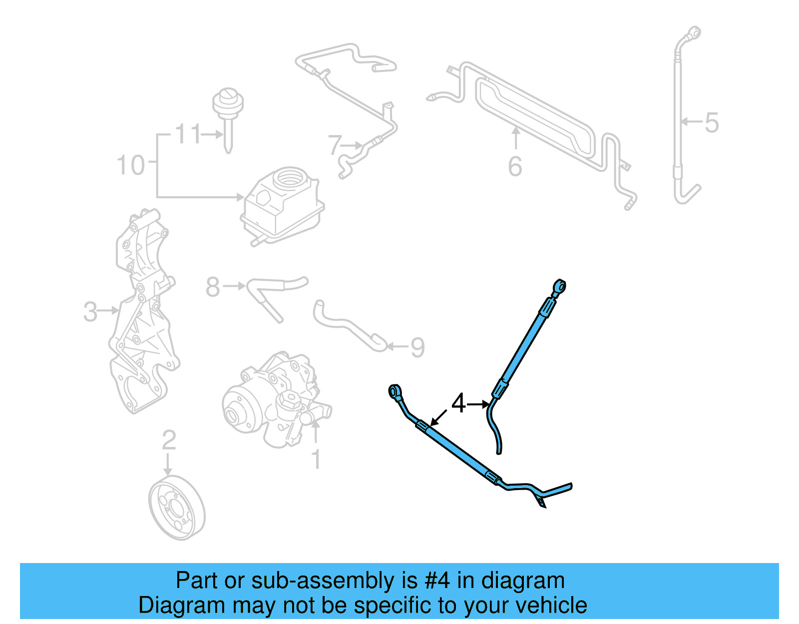 Power Steering Pressure Hose 1J0-422-893-JP - View 5