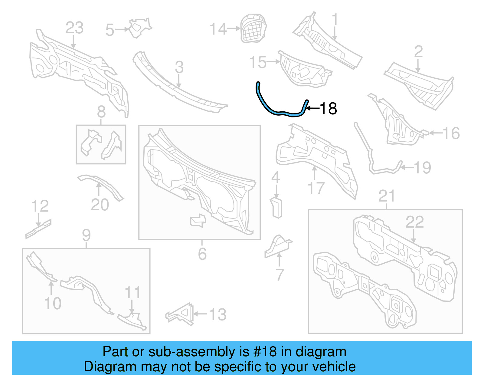 Water Deflector Gasket 7P6-819-048 - View 4
