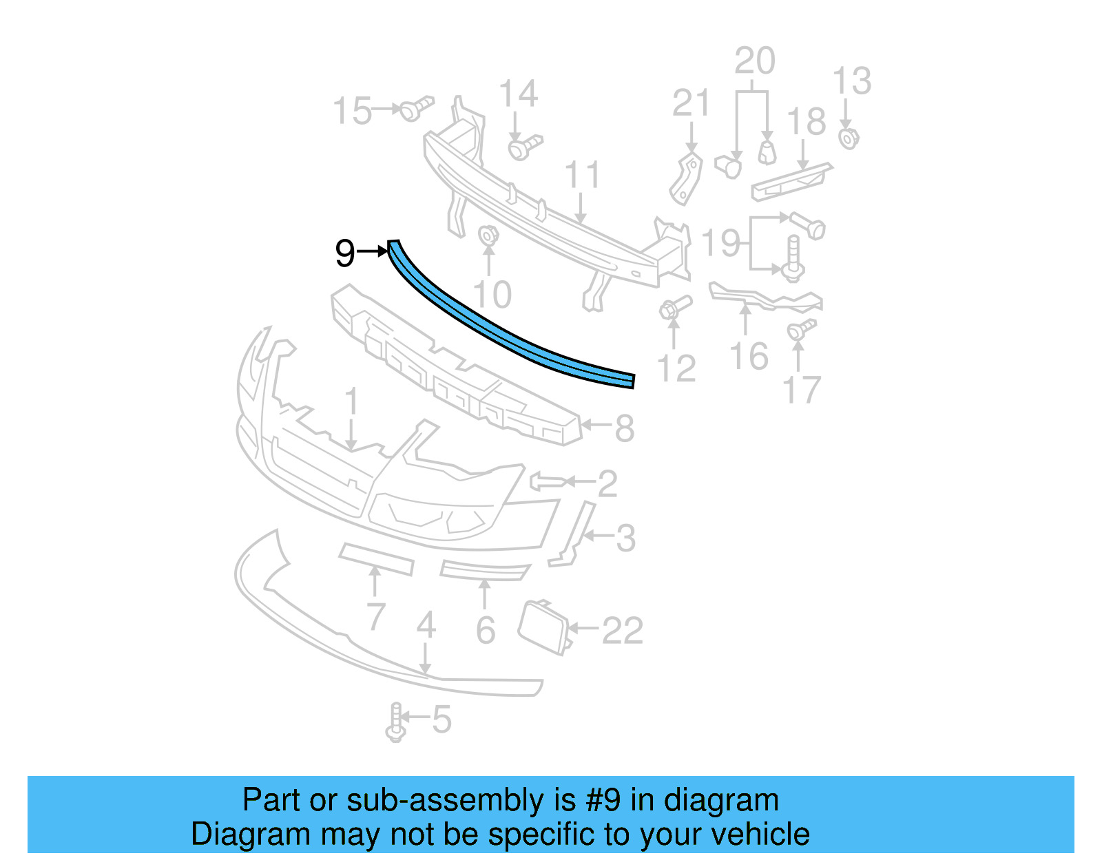 Lower Cross 3C0-807-093 - View 2