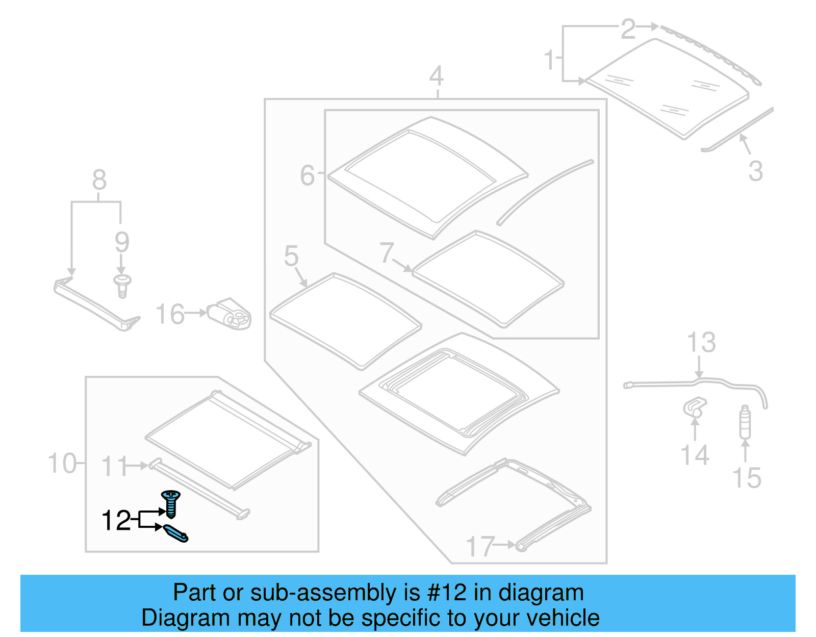 Sunshade Handle 6R0-898-924 - View 6