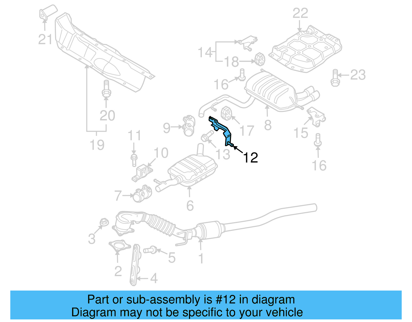 Center Bracket 5N0-253-461-M - View 3