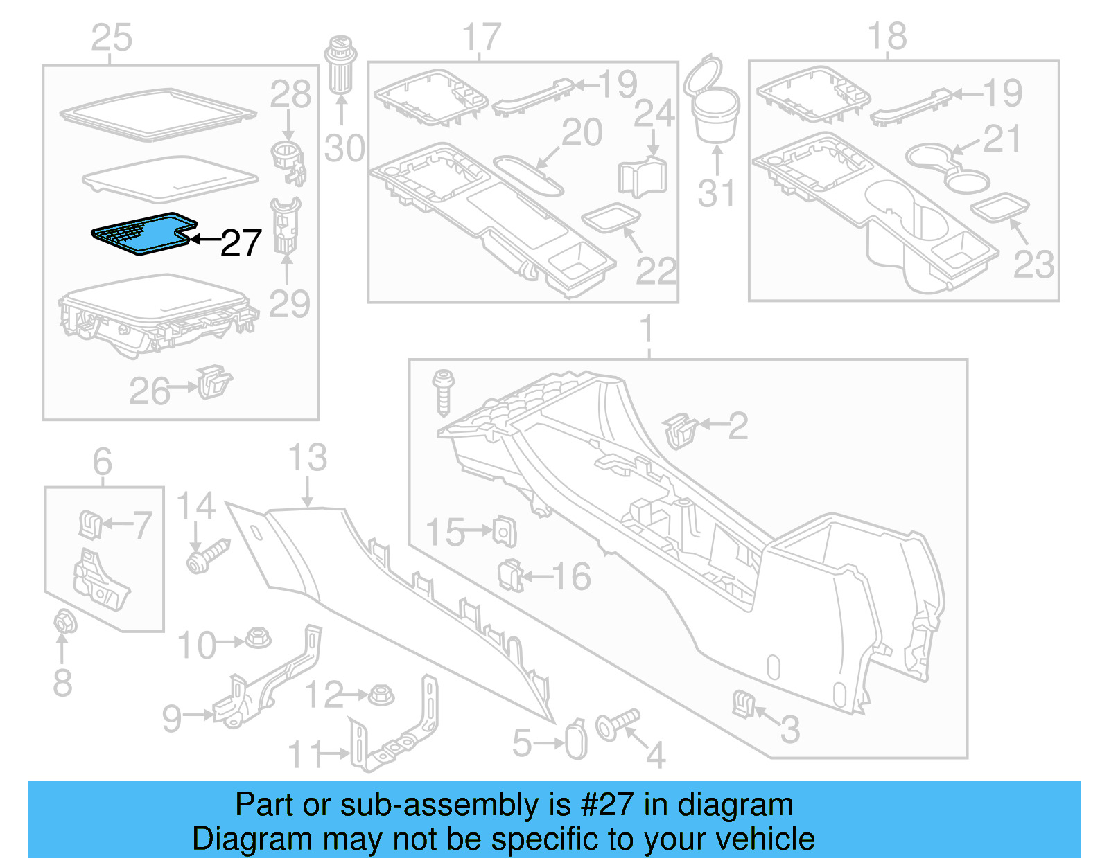 Storage Tray Insert 561-863-136-82V - View 8