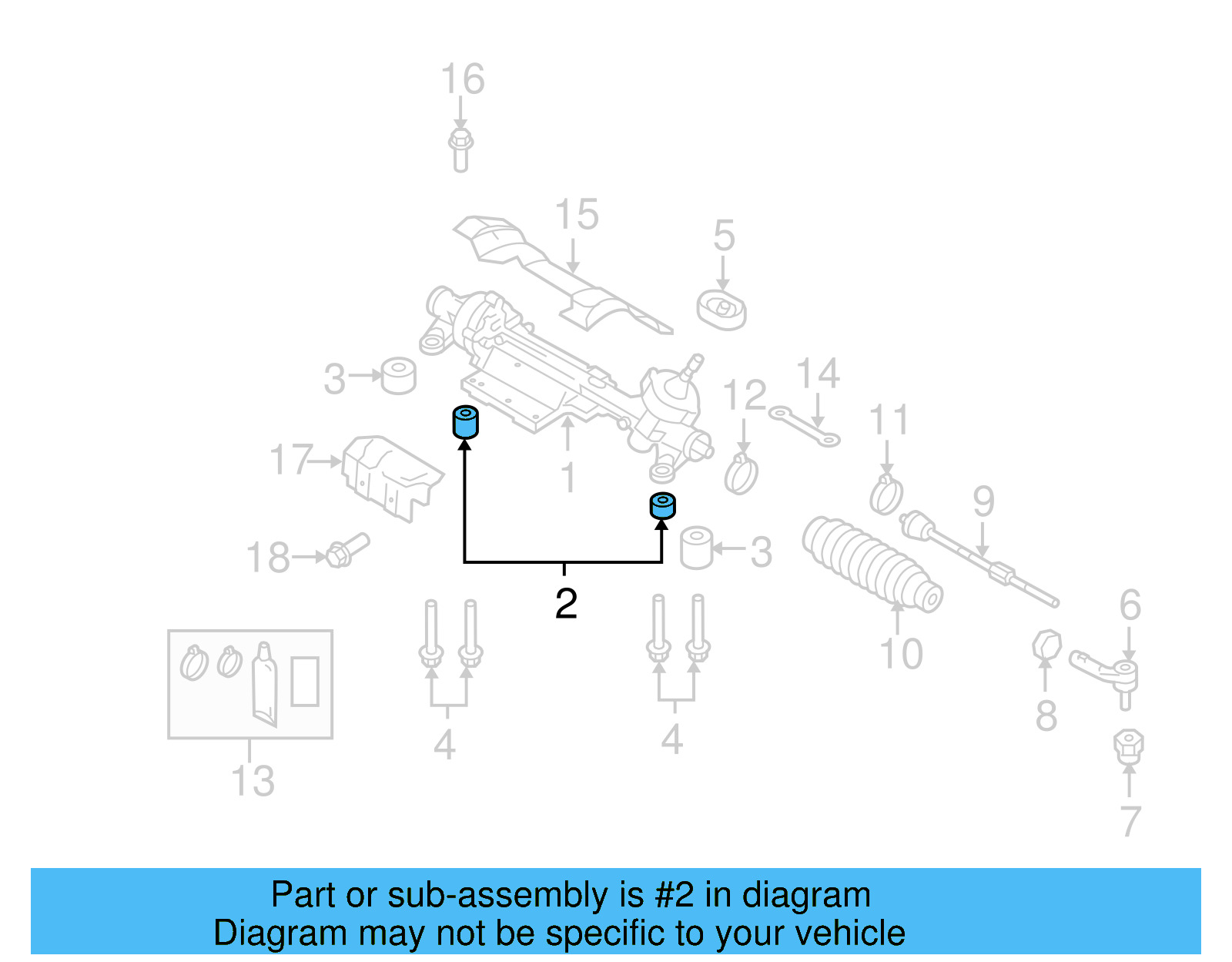 Rack And Pinion Mount Bushing 5N0-423-809-C - View 15