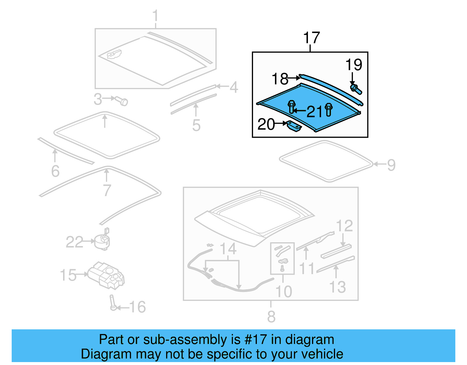 Sunshade 3C8-877-307-C-DM4 - View 4